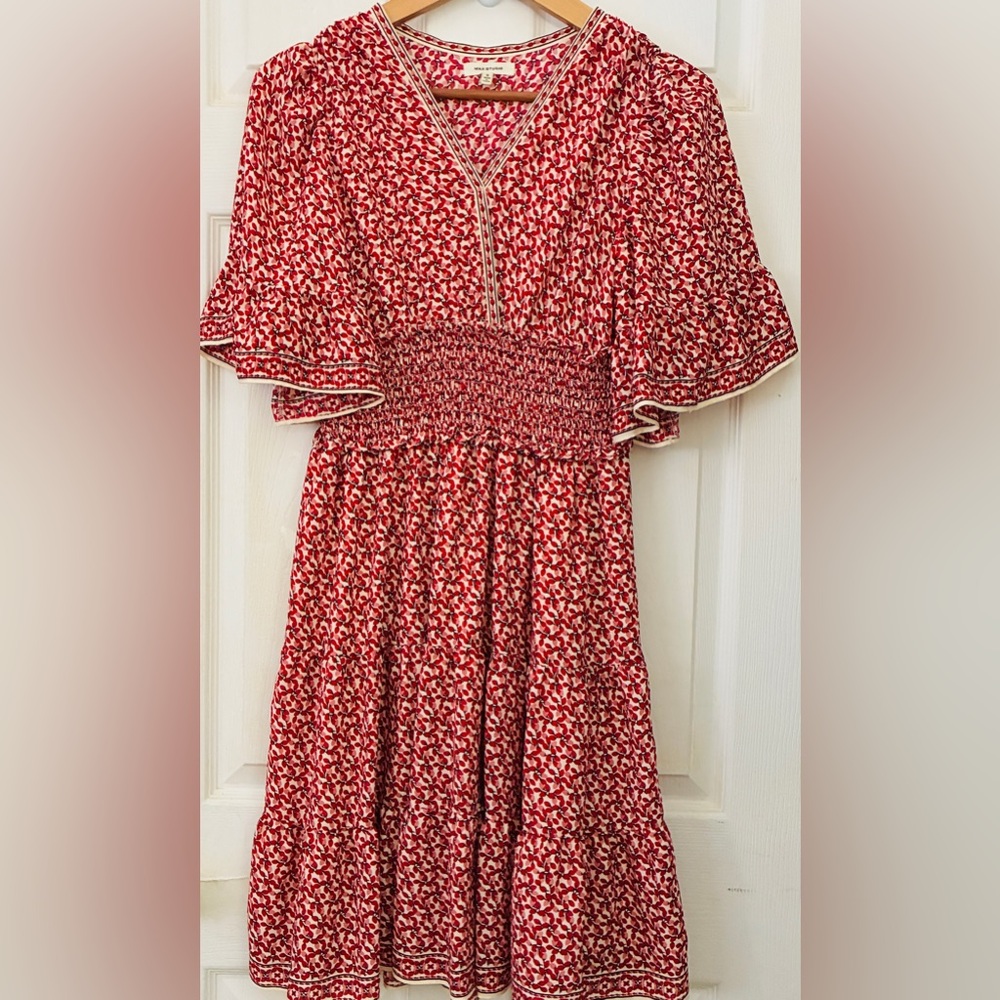 Elegant Red Floral Dress by Max Studio